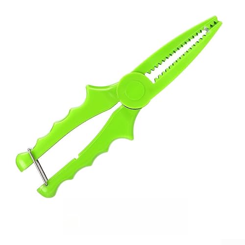 Leichte tragbare Weihe Angelzange, ABS-Kunststoff, Fischgreifer mit rutschfestem Griff, sicherer Griff für einfache und zuverlässige Fischkontrolle im Freien (grün) von ZAMETTER
