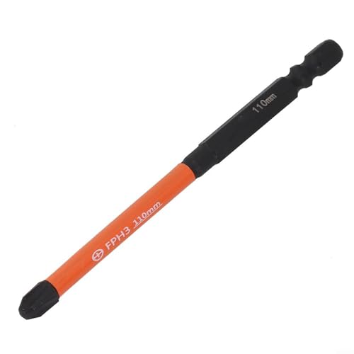Magnetisiertes Kreuz-Schraubendreher-Bit für Elektriker, legierter Stahl, PH1 PH2, Längen von 65 mm, 110 mm, 150 mm erhältlich (110 mm FPH3) von ZAMETTER