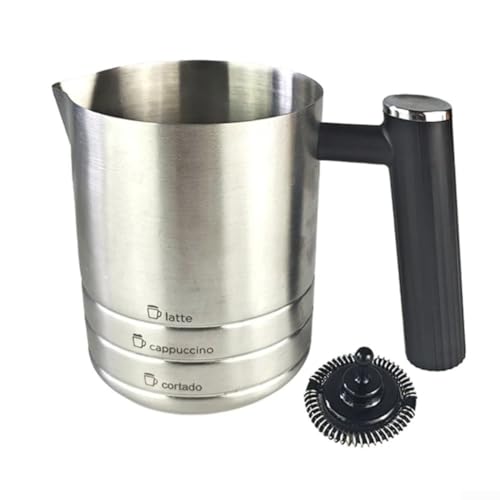 Milchaufschäumer Tasse Ersatzteile Sets Kaffee Milch Schaumbecher Rührwerk Ersatz Schneebesen Set mit Rührkopf für ES601 ES655 Kaffeemaschinen Edelstahl Schneebesen Kit von ZAMETTER