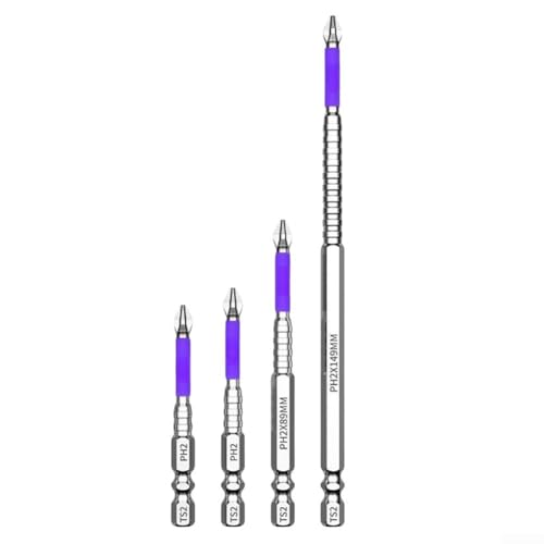 Professionelles magnetisches Schraubendreher-Bit-Set mit Anti-Rutsch-Technologie, mehrere Längenoptionen, 25 mm bis 90 mm, Stahllegierung für elektrische Bohrmaschinen, schnurlose Werkzeuge von ZAMETTER