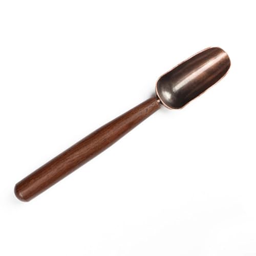 Retro Teeschaufel aus Holz mit langem Griff, perfektes Accessoire für Teeliebhaber (A) von ZAMETTER