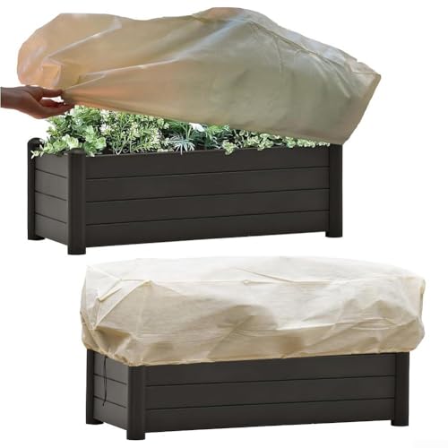 Robuste, wetterfeste Lösung für rechteckige Blumenkasten, schützt vor Frostschäden (100 x 40 x 45 cm) von ZAMETTER