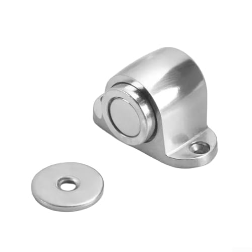 Robuster magnetischer Türstopper aus Edelstahl mit Saugnapf für unübertroffene Stabilität und Sicherheit (Silber) von ZAMETTER
