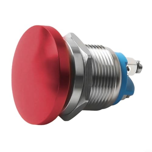 Robuster und zuverlässiger 22-mm-Druckknopfschalter mit Metallgehäuse und Schraubverdrahtung (rot) von ZAMETTER