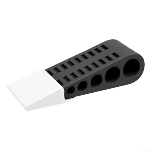 Rutschfester Gummi-Türstopper, Keile, Multi-Surf-Ace-Bodenschutz, stapelbar, Türstopper, robustes TPR-Material, leiser Betrieb, Türhalter für Zuhause, Büro, Schule, schwarz, 3 Stück (3 Stück) von ZAMETTER