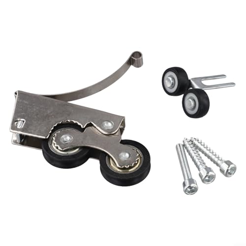 Schiebetürrolle mit Doppelrollen, Metall-Riemenzug-Design für reibungslosen Betrieb in Schränken, Duschtüren und mehr (Typ B) von ZAMETTER