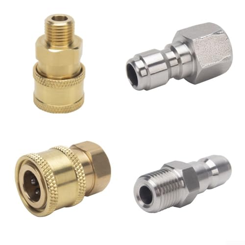Schnellspannadapter 14 männlich männlich Hochdruckreinigerkupplung für einfachen Anschluss (B) von ZAMETTER