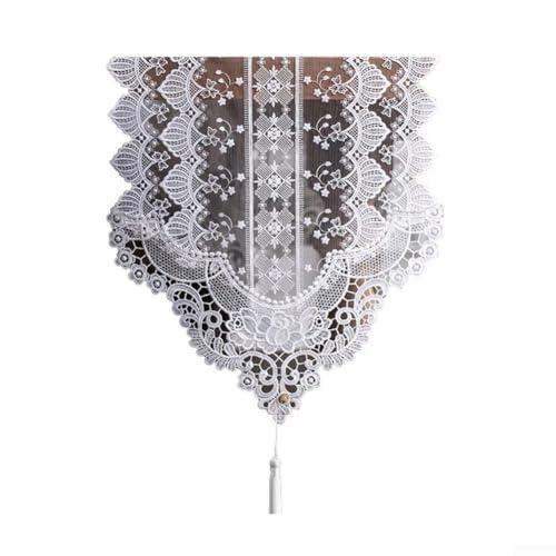 Schöne weiße Spitzen-Dekoration für Ihren Ess- und Schreibtisch, verschönern Sie stilvoll Ihre Ästhetik Ihres Zuhauses mit diesem Läufer (35 x 120 cm) von ZAMETTER