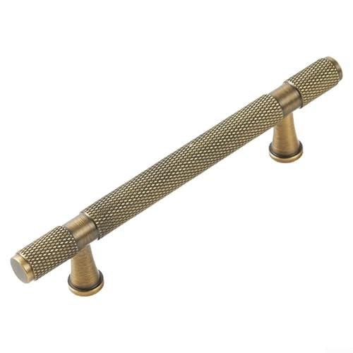 Schrankgriffe aus massivem Messing, bronzefarbene Oberfläche, antike Schubladengriffe für Küchenschrank, Kleiderschrank, Möbeltüren, verschiedene Lochabstände, einfache Installation (160 mm von ZAMETTER