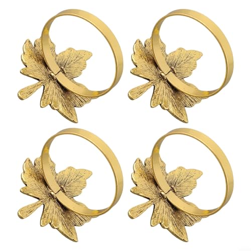 Serviettenringe mit Blatt-Design, für Thanksgiving und saisonale Anlässe, 6 Stück Serviettenringe mit Blatt-Design, für Thanksgiving und saisonale Anlässe, 6 Stück von ZAMETTER