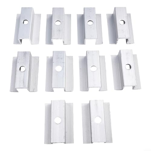 Solarmodul-Mittelklemme 3 5 mm Aluminiumlegierung für PV-Module für Höhe 2550 mm, widerstandsfähig und kompatibel mit den meisten Panelrahmen (60 mm) von ZAMETTER