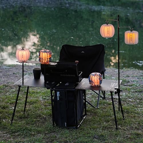 Tragbarer wasserdichter PP-Lichtdiffusor für Outdoor-Camping, Laternen-Säule & Wintermelonen-Stile (A) von ZAMETTER
