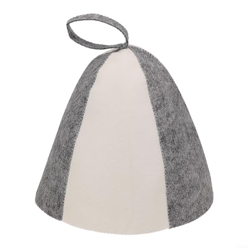Verdickter Winter-Sauna-Hut, hervorragender Schutz und Wärme, stilvolle dunkle Farbe (grau und weiß) von ZAMETTER