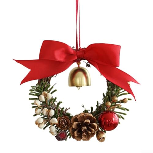 Weihnachtsglocken für den Urlaub, mit antikem Gold-Finish und starker Jute-Schnur zum Aufhängen an Türen, Kränzen und verschiedenen Oberflächen im Haus (A) von ZAMETTER