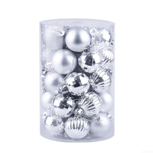 Weihnachtskugel-Set enthält 34 Kunststoff-Ornamente, tolle Ergänzung zu Ihrer Urlaubsdekoration (18#) von ZAMETTER