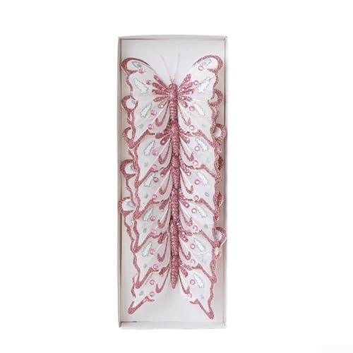 Weihnachtsschmuck 6er Set für Baum und Tisch Saisonale Dekoration, Accessoires zur Verschönerung des Urlaubs Look (rosa) von ZAMETTER