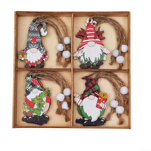 Wichtel aus Holz 12er Set für Weihnachtsbaum und festliche Feiern (1#) von ZAMETTER
