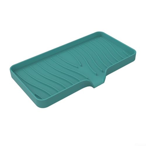 Wiederverwendbare Silikon-Abtropfmatte mit praktischem Drainage-Design, für Ordnung in der Küchentheke und organisiert (grün) von ZAMETTER