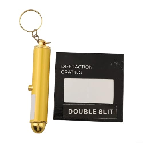 ZAMETTER Beugungsgitter 50 x 50 mm Glas Optische Spektrumanalyseplatte Kunststoffrahmen Getriebe Beugungsgitter Spektrophotometer für Laborexperimente Bildung (0,02 mm + Stift) von ZAMETTER