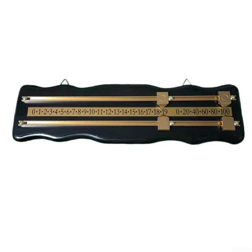 ZAMETTER Billardspiel Scorer Billard Scoreboard Snooker Spiel Scorer Board Player Berechnung Anzahl Werkzeuge Billard Dichte Board Integrator Holz Scores Boards Dual Track Pool Scorers (Schwarz) von ZAMETTER