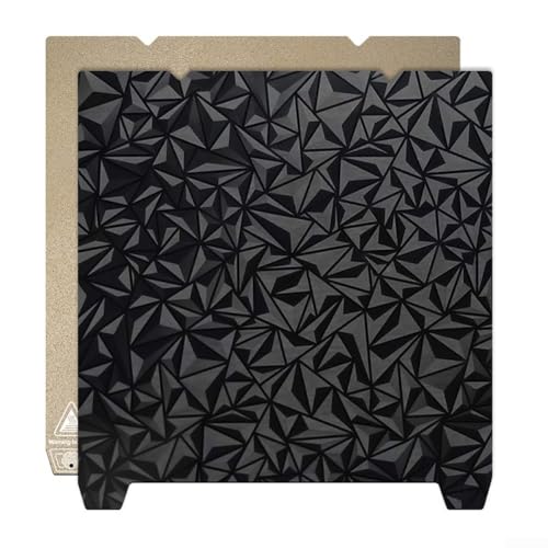ZAMETTER Build Plate Professional 3-D Print-er Build Sur-face 315x310mm Spring Steel PEI Sheet Double-Sided Textured Platform with Textured Coating for Max 3-D Prin-ter Accessories (PEI + PEO) von ZAMETTER