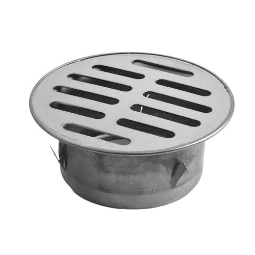 ZAMETTER Edelstahl-Bodenablaufabdeckung, Dach, Terrasse, Boden, Badewanne, Abflussabdeckung, abnehmbar, rund, Regenrohrkappe, Spülenrostfilter (63 mm) von ZAMETTER