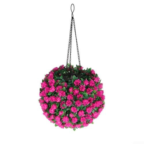 ZAMETTER Flower Ball Light Solar Powered Outdoor Hanging Flower Ball Light Decorative Garden Plant Sp-here Lamp Waterproof Ornamental LED Lighting for Courtyard Path Fence(A) von ZAMETTER