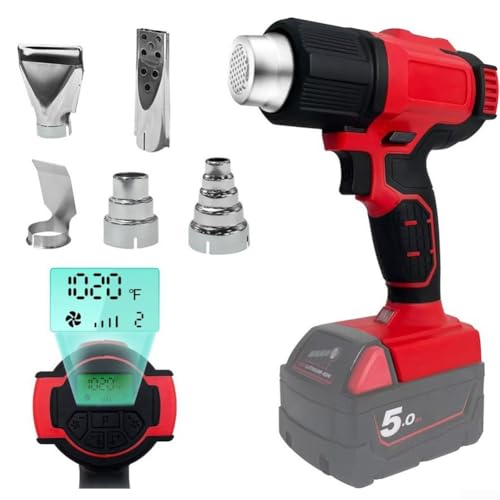 ZAMETTER Kabellose Wärme G-un LCD Display Professionelle Einstellbare Temperatur 50-550°C Batteriebetriebene Wärme G-un Tragbare Batteriebetriebene Heißluft Gu-n Kabellose Wärmestation (B) von ZAMETTER