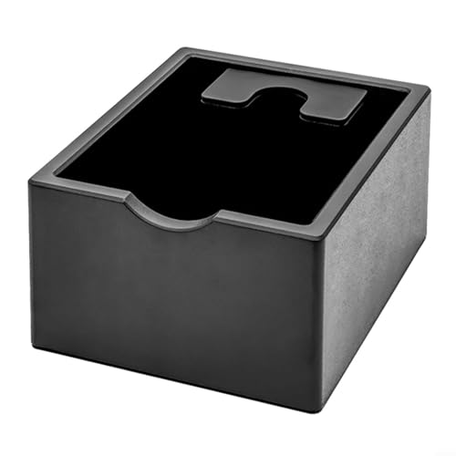 ZAMETTER Kaffeesatz Knock Box ABS Dregs Trog Kaffeemaschine Abfall Dregs Eimer Kaffee Siebträger Halter Espresso Mahleimer (schwarz) von ZAMETTER