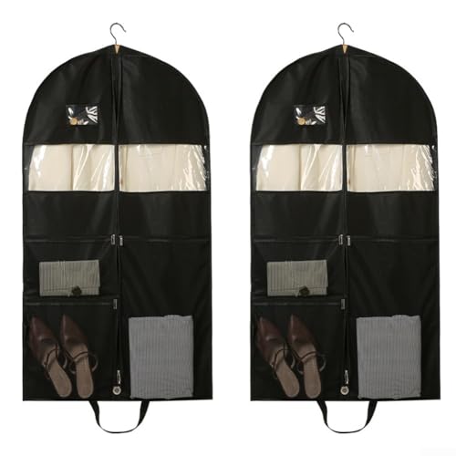 ZAMETTER Kleiderhüllen, staubdicht, mottensicher, Manteltasche, 2 Stück, lichtdurchlässig, wasserdicht, milbenabweisend, atmungsaktiv, Anzugschutz, transparente Kleidersäcke, hängende Kleidertasche ZAMETTER Kleiderhüllen, staubdicht, mottensicher, Manteltasche, 2 Stück, lichtdurchlässig, wasserdicht, milbenabweisend, atmungsaktiv, Anzugschutz, transparente Kleidersäcke, hängende Kleidertasche von ZAMETTER
