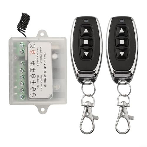 ZAMETTER Linearaktor Fernbedienung Schalter 12V 24V 4CH 433MHz Wireless Remotes Controls Switches DC Motor Fernbedienung Schalter mit Reichweite 10-30M für elektrische Schlösser Momentary Mode Betrieb von ZAMETTER