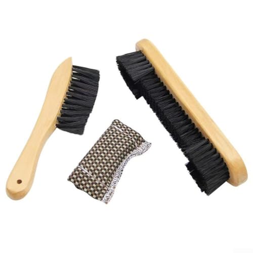 ZAMETTER Massivholz Pool Tisch Pinsel Reiniger Kit 3Pcs Professionelle Billard Tischbürste Reinigungsset Holz Pool Tisch Pinsel Kit Snooker Tische Bürste Snooker Zubehör Pool Tische Clean Tool von ZAMETTER