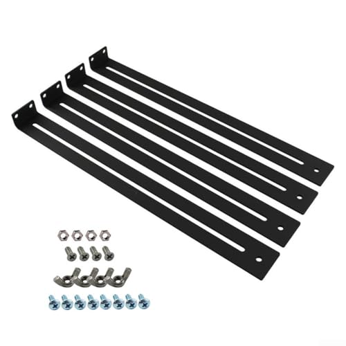 ZAMETTER Schubladen-Reparatur-Set aus massivem Stahl, einfache Installation, doppelte Verstärkung für durchhängende Schubladen, passend für 33-61 cm Schubladen (2 Set) von ZAMETTER
