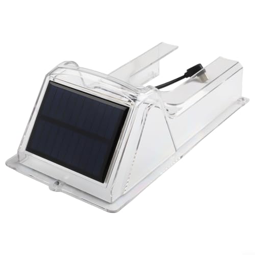 ZAMETTER Solarpanel Türklingel Regenschutz Klar Solarbetriebene Regenschilder Solarlade-Türklingeln Abdeckung Wasserdichtes Gehäuse Halterung mit 5V Ladepanel für kabelloses Video-Türklingelsystem von ZAMETTER