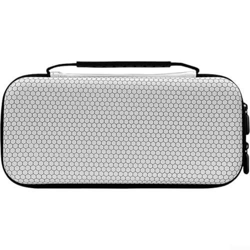 ZAMETTER Spielkonsole Reise Aufbewahrungstasche Handheld Spielkonsole Retro Spiel Reise Aufbewahrung Halter Wasserdicht Multifunktions Reise Aufbewahrungstasche PU Schutzhülle Hartschale (Weiß) von ZAMETTER