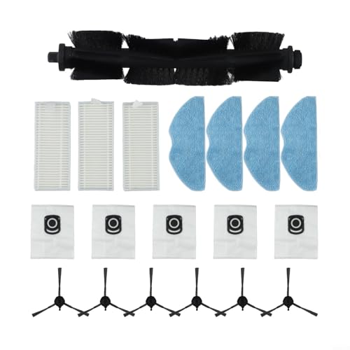 ZAMETTER Staubsauger-Teile und Zubehör-Set für Tefal für X-Plorer Serie 75 S+ RG8597W mit Ersatz-Hauptbürstenfilter, Wischmopp-Pads, Seitenbürsten und Staubbeutel-Set(A) von ZAMETTER