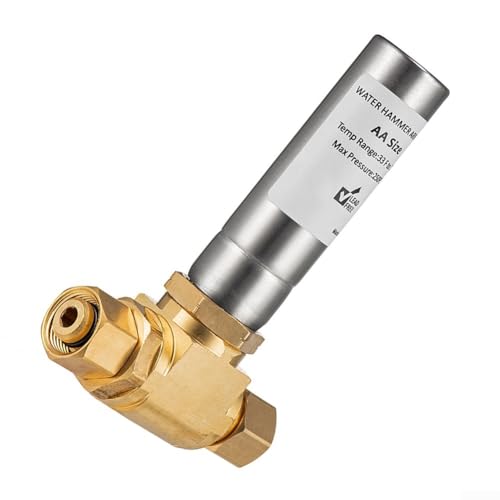 ZAMETTER Wasserhammer-Arrestor 3/8 Zoll OD Tee Edelstahl Wasserhammer Arrestor Messing T-Anschluss Geräuschdämpfung Sanitärzubehör für Spülmaschine von ZAMETTER