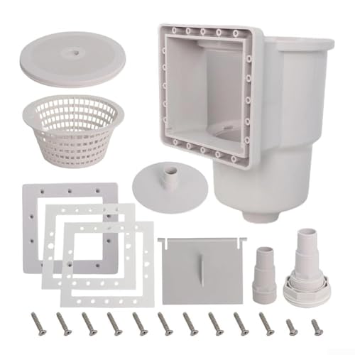 ZAMETTER Weißes oberirdisches Pool-Skimmer-Set, außergewöhnliche Filtration und robust, passend für alle Standard-Pool-Wandausschnitte von ZAMETTER