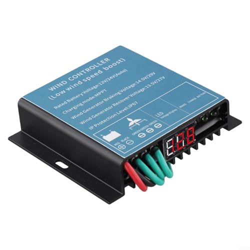 ZAMETTER Windkraftregler MPPT Windgenerator Laderegler Windstromregler MPPT Windturbinengeneratoren Controller Windmühle Generator Laderegler (Grau-800 W) von ZAMETTER