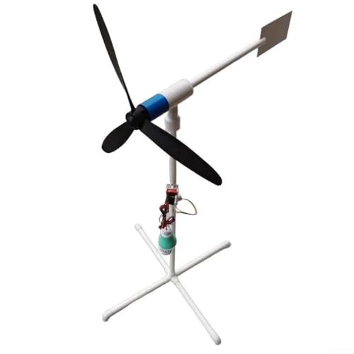 ZAMETTER Windturbine Drehgenerator Modell Nachtlicht Garten Hof Windmühle Windkraftanlage Generator Kit und Lichtleiste von ZAMETTER