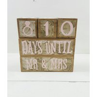 Hochzeit Countdown - Blöcke Engagement Geschenk Zur Verlobung Tage Bis Herr Und Frau von ZAMHandmadeMarket