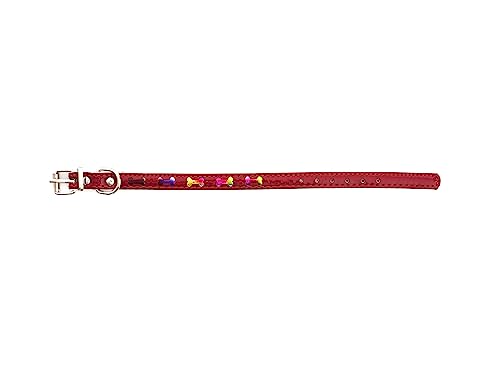 Hundehalsband Fantasie, Kunstleder, 30 x 1,3 cm, Rot von ZAMIBO