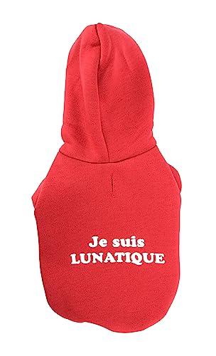 Kapuzenpullover, Je Suis lunatique, Rot, 35 cm von ZAMIBO