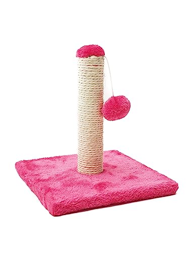 Sisal-Kratzbaum, Spielzeug, Ball, 27 x 25 x 25 cm, Fuchsia von ZAMIBO