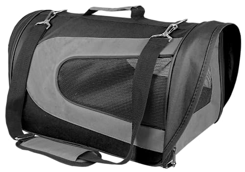 Transporttasche Cap, Henkel, Verstellbarer Riemen, 46 x 26 x 27 cm, Schwarz/Grau von ZAMIBO