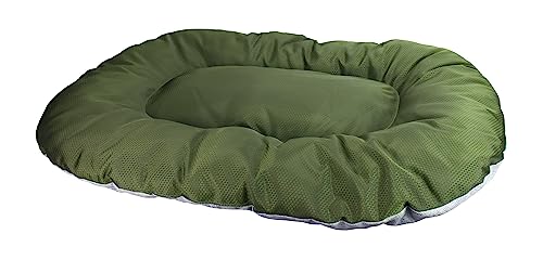 ZAMIBO Kissen, Baumwolle, Polyester, oval, 70 x 40 cm, Oxford-Stoff, Grün, Grau von ZAMIBO