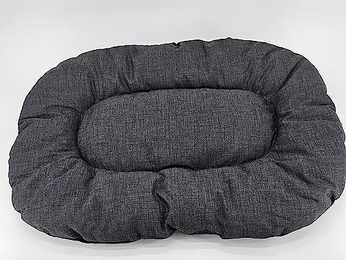 ZAMIBO Kissen, Baumwolle, Polyester, oval, 85 x 50 cm, Oxford-Stoff, Schwarz von ZAMIBO