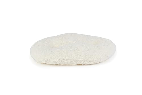 ZAMIBO Kissen oval, Stoff, lockig, 100 x 60 cm, Beige von ZAMIBO