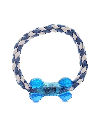 ZAMIBO Ring Seil 15 cm, Knochen aus robustem Gummi, 8 x 4,5 cm, Blau von ZAMIBO