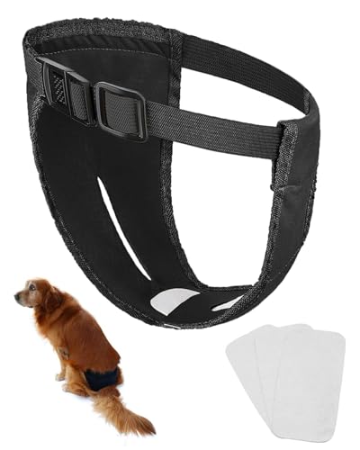 ZAMXHUG Hunde höschen - 1 pcs Packung Hündinnen Läufigkeitshose Waschbare Schutzhöschen Wiederverwendbare Hundewindeln Hundehose mit 3 Damenbinde Verstellbare Schutzhose für Weibchen Hunde Läufigkeit von ZAMXHUG
